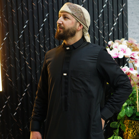 قميص الخليل الاسود الفاخر   Black One