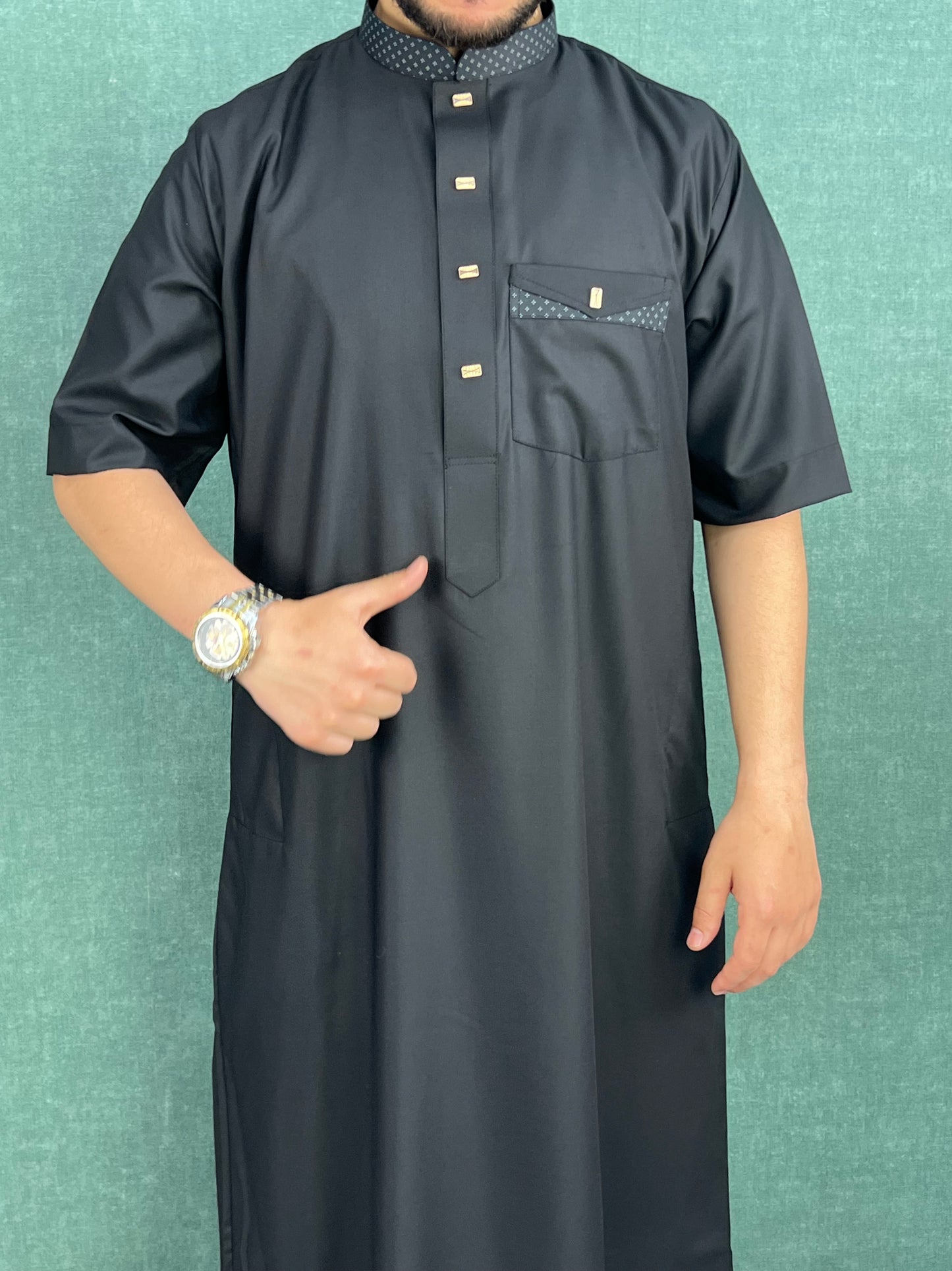 🖤 قميص الرونق الأسود الفخم – أناقة لا تضاهى!